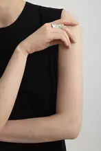 925シルバー製リング【女性用・ファッション・個性的・新中式デザイン・ワイドスタイル】