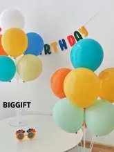 カラフルなバルーンテーブル飾り【子供の誕生日パーティー・アニメ風・1歳のお祝い】