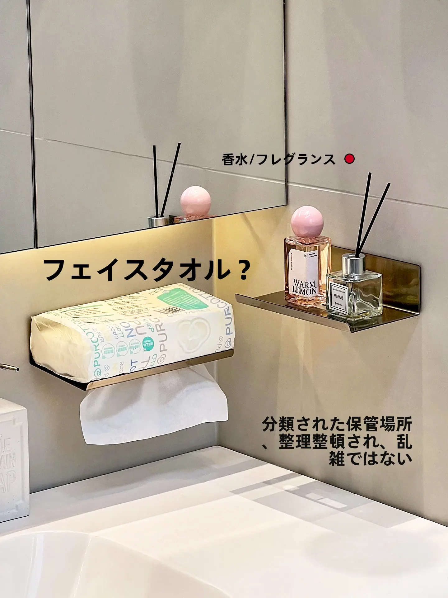 ステンレス製洗面タオル収納ラック：壁掛けタイプで洗面所の収納を効率化