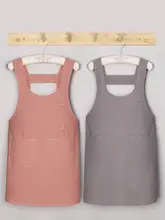 男女兼用 シンプルコットンエプロン【防汚・通気性・キッチン用】