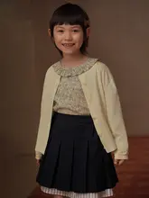 春秋用 子供用 長袖花柄シャツ【カジュアル・女の子用・韓国風】（セットアップ対応）