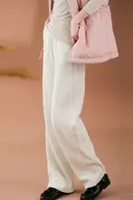 カジュアルなフルレングスパンツ【ウエストゴム・ストレート・シンプルデザイン・フィット】