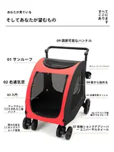 ペット用キャリーカート【折りたたみ式・軽量・小型犬・猫対応】