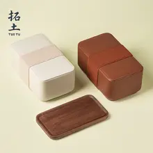 おしゃれな茶具収納バッグ【アウトドア用・コンパクト・ダブルポケット】
