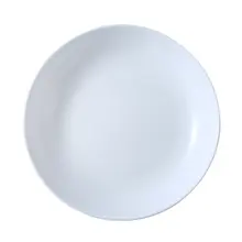 食品用プラスチック製 ミニマルデザインの電子レンジ対応ラウンドプレート【蓋付き・深皿・厚手】