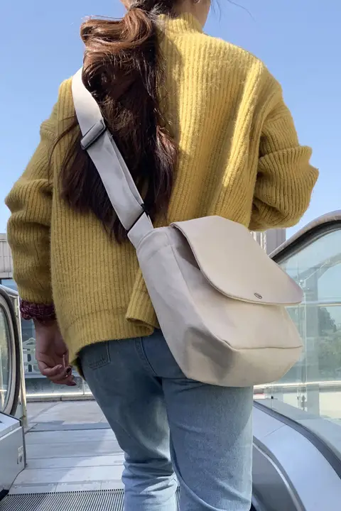 キャンバスショルダーバッグ【ユニセックス・カジュアル・シンプル・ハンドバッグ】