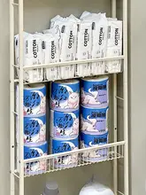狭いスペースに最適！バスルーム用立てかけ清掃用品用スリム棚