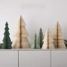 クリスマスツリー装飾品【卓上用・折り紙風デザイン】