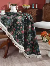 アメリカンレトロロマンティックテーブルクロス【長方形・花柄・オイルペイント柄】