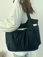 大容量トートバッグ【リボンデザイン・軽量・通勤・シングルショルダー】（セットアップ対応）