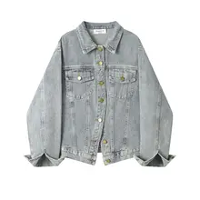 デニムジャケット レディース アメカジ ヴィンテージ ゆったり 着回し 上品 カジュアル 春秋「XinmonLee」
