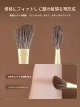 小型コンシーリングブラシ【リス毛混合・花羊毛・馬毛・シェーディング用・チークブラシ】
