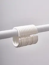 カーテンフック活用リング【C型・バスカーテン用・プラスチック製】