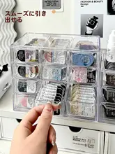 大容量透明アクリル製コンタクトレンズ収納ボックス【防塵・多段収納】