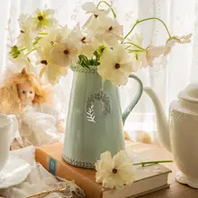 フラワーアレンジ用 陶器製浮彫り水差し【乾燥花・水耕栽培対応】
