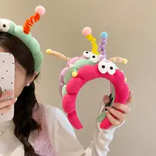 かわいい大きな目のキャラクター付きヘアバンド【スリップ防止・洗顔用・多用途】