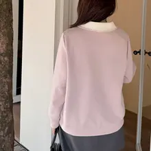 デザイナー風 ポロ襟スウェットシャツ【春用・ハーフジップ・快適なフィット】