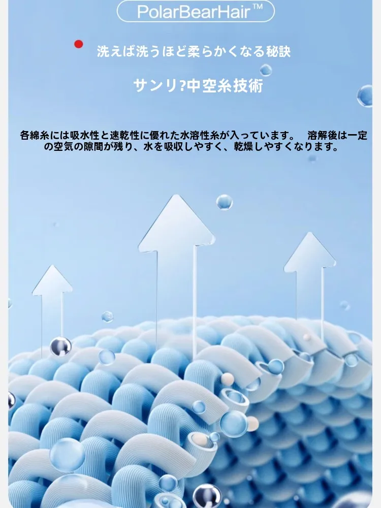 携帯用バスタオルの吸水性と速乾性を実証：三利の抗菌ガーゼタオル