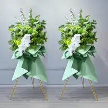 高級感ある人工花の開業祝い花籠【店舗装飾・イベント用・落地式】