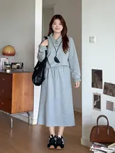 トレンド感満載！春用プルオーバーとスカートのコーデ（セットアップ対応）