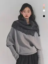 セーター レディース 長袖 フレンチ風 フェミニン シンプル きれいめ 上品 冬「AOMALM」