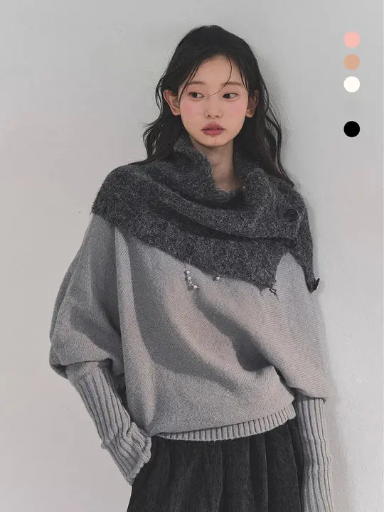 セーター レディース 長袖 フレンチ風 フェミニン シンプル きれいめ 上品 冬「AOMALM」