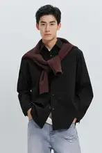 暗柄デザインのウエア 長袖シャツ【メンズ・ゆったりシルエット】