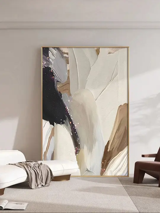 モダンアート抽象壁画【リビングルーム・大判・ソファ背景用】