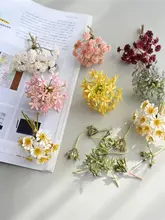 ミニチュア装飾用フェイクフラワーセット【銀冠花・洋甘菊・小米果・満天星・ブラインドボックスデザイン】