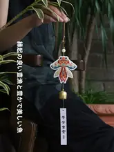 風鈴刺繍DIY材料キット【古風・手作り・飛び立つ燕子デザイン】