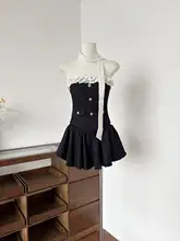 優雅なデザインのキャミソールフリルミニドレス【春夏用・肩ひも付き・フレアスカート】（セットアップ対応）