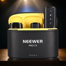 NEEWER クリップ式スマートフォン用ノイズキャンセリングマイク【ワイヤレス・2人同時録音対応】
