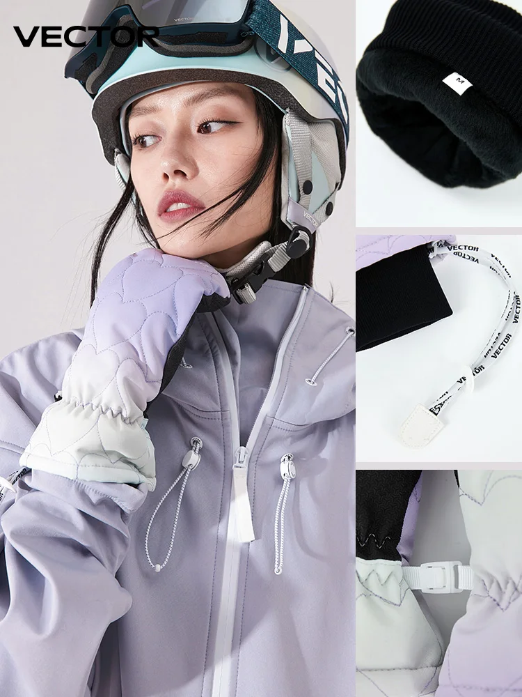VECTOR スノーボード用厚手防風防水手袋：女性向けフルフィンガーアウトドアモデルの実用性と性能解析
