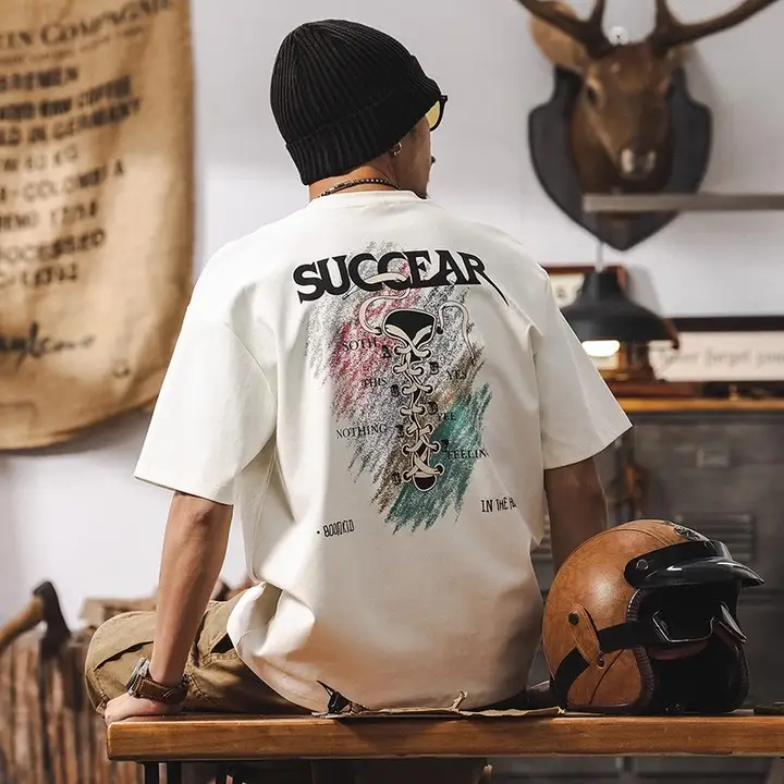 夏用涼感Tシャツ【メンズ・短袖・立体印刷・ゆったりサイズ・カジュアル】