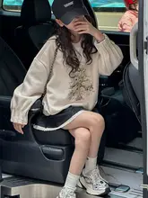 百褶袖の女児用スウェットシャツ【秋冬用・フリース素材・トレンドデザイン】