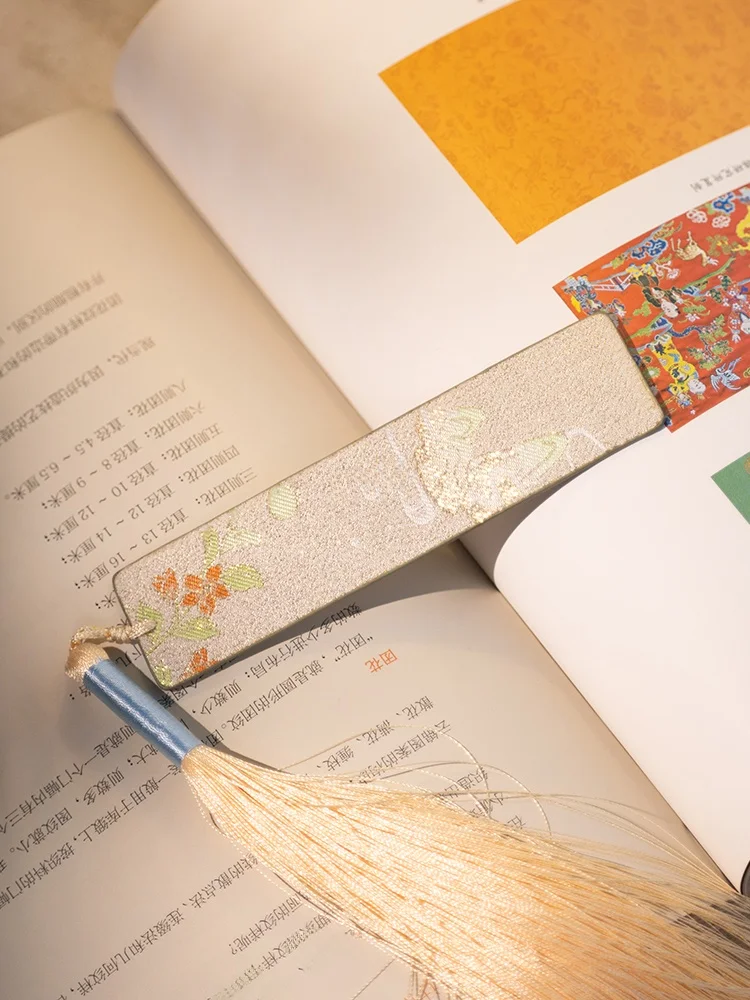 南京云錦の織りジブリのしおり：手作り大人向けの古典中国風ブックマーク