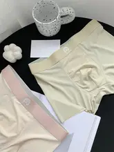 夏用薄手無痕アイスシルク中腰快適通気平角パンツ