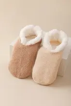 あたたかい羊羔绒の防滑スリッパソックス【加厚・柔らかい・用】