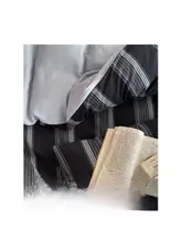 北欧風レトロストライプデザインの全棉寝具四点セット【極上の柔らかさ・裸寝用】（セットアップ対応）