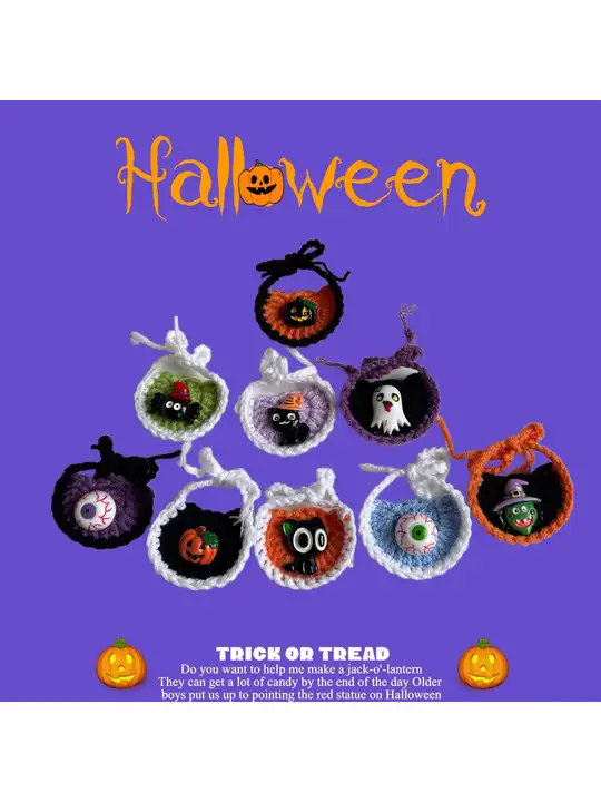 可愛い猫と犬のデザインのミニスタイ【ハロウィン・クリスマス用・キャラクター装飾】