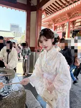 レース刺繍の和風コスチューム【大正浪漫・日本旅行用・カメラ撮影】