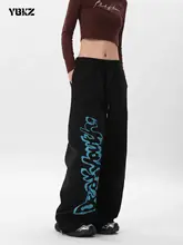 ストリートダンス風 ハイウエストストレートパンツ【スポーツウェア・レディース・春秋用】（セットアップ対応）