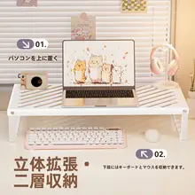 折りたたみ式ノートパソコンスタンド【デスクトップ用・通気性抜群・にわか焼きグリル台】