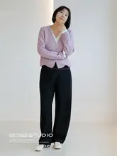 高腰デザインのデニムパンツ【スリム効果・バナナパンツスタイル・立体裁断】