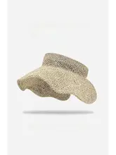 優雅なデザイン！天然素材の空頂帽子【夏用・通気性・大きなつば・日焼け防止】