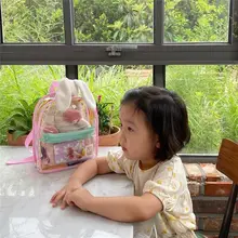 子供用バイカラー防水ビーチバッグ【カートゥーンデザイン・リュックタイプ・男女兼用】（セットアップ対応）