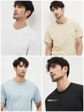 JSSD HOMME エジプト綿使用のメンズ短袖Tシャツ【クルーネック・夏用・ニット】