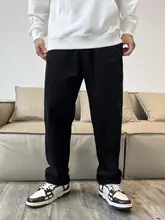 コットン製 レトロチョッキパターン カジュアルパンツ【メンズ・ワイドストレート・秋用】