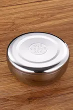 304ステンレス製 丸型ご飯茶碗【フタ付き・韓国料理・食品保存用】