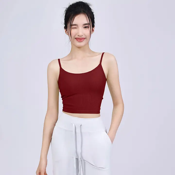夏用スポーツタンクトップ【一体型・背中美人デザイン・速乾・ヨガ対応】